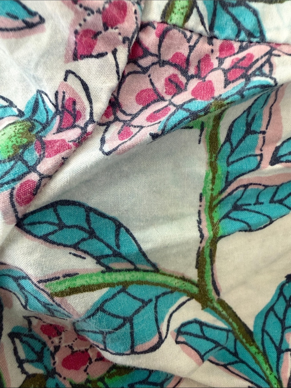 J.Crew Factory Puff-Sleeve Smocked Floral Cotton Blouse – Size Medium - Picture 6 of 7